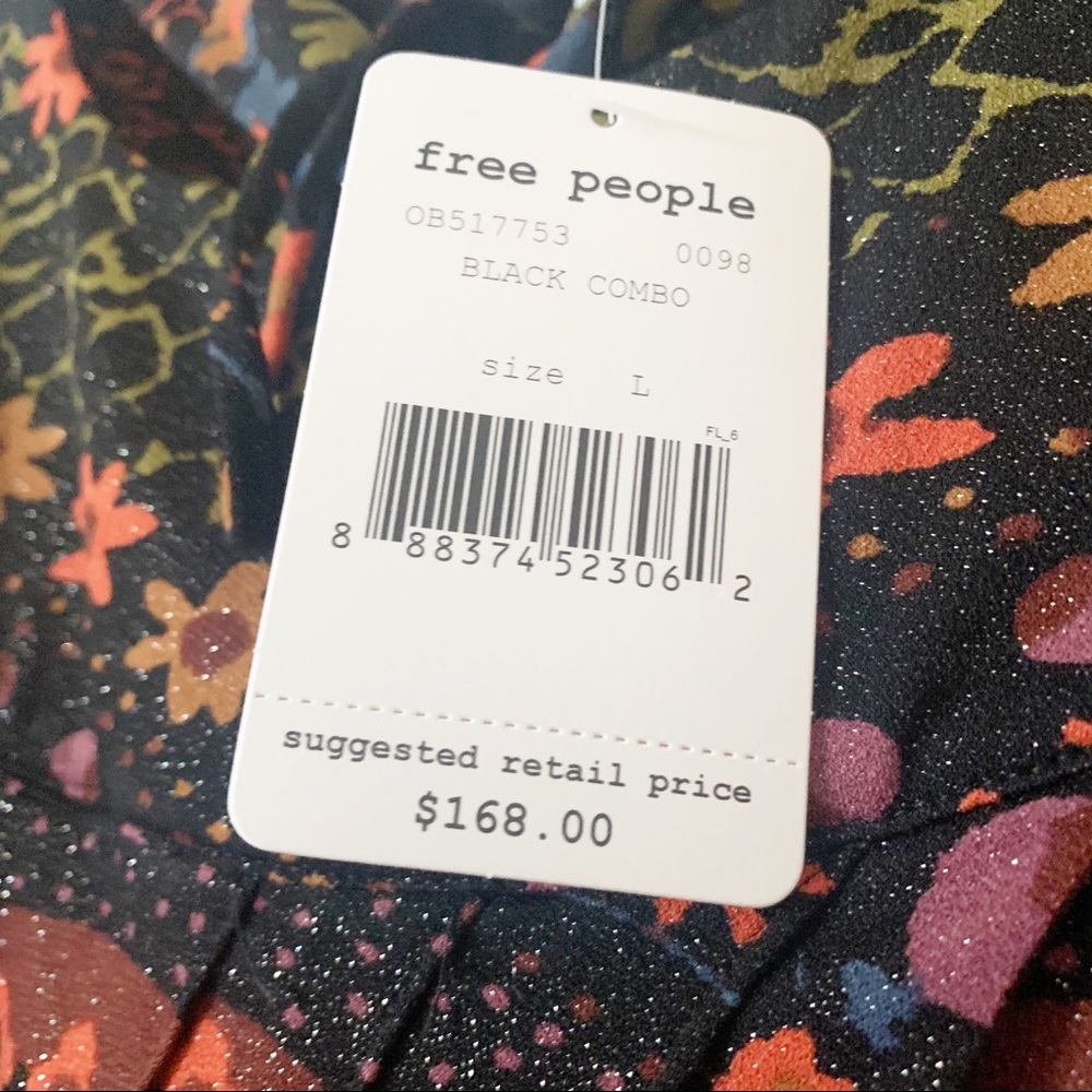 Free People Far Out Black Combo Maxi Dress Size: L - Picture 10 of 10